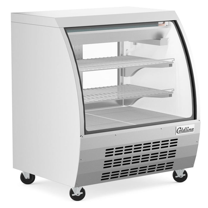DC36-SS 36" Stainless Steel Curved Glass Refrigerated Deli Display Case