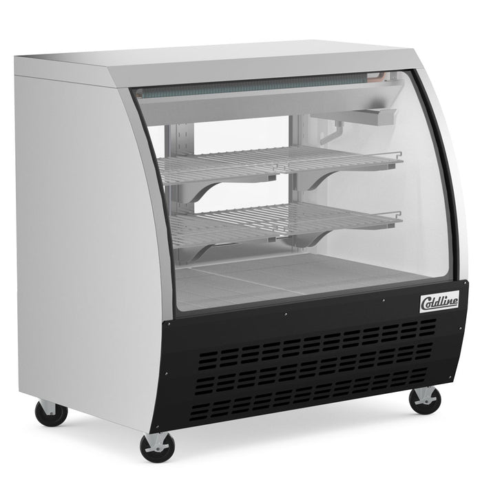 DC48-B 48" Black Curved Glass Refrigerated Deli Display Case