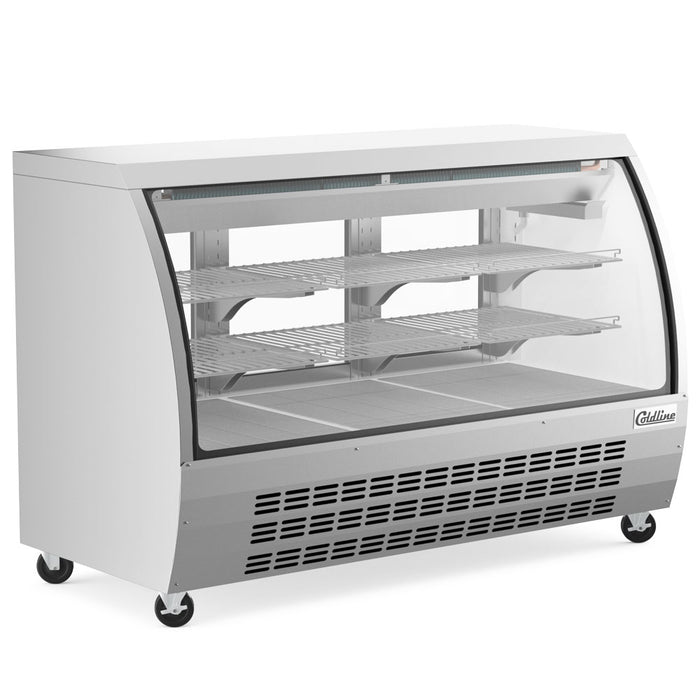 DC64-SS 64" Stainless Steel Curved Glass Refrigerated Deli Display Case