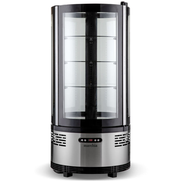 MVSR100 Countertop Refrigerated Vertical Curved Glass Cake Display Case