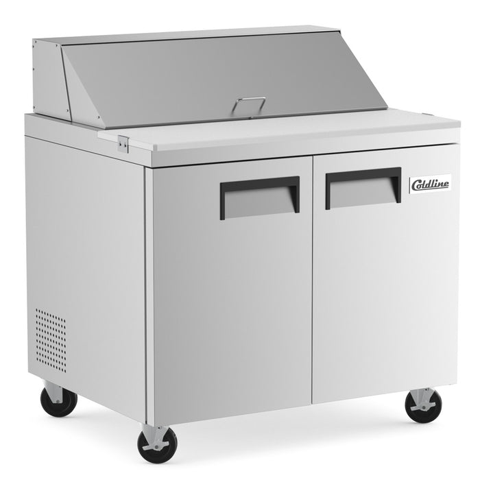 SP36 36" Bain Marie Sandwich Prep Table - 10 Pans