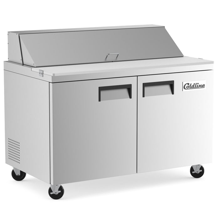 SP48 48" Bain Marie Sandwich Prep Table - 12 Pans