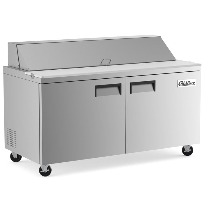 SP60 60" Bain Marie Sandwich Prep Table - 16 Pans