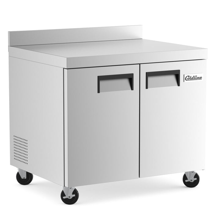 UC-36F-BS 36” Undercounter Work Top Freezer with 4” Backsplash