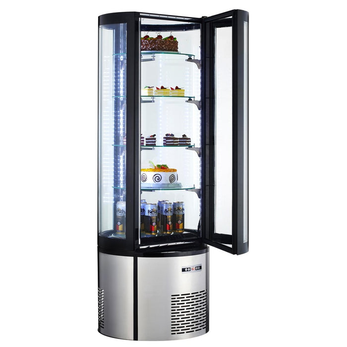 MVSR400 Refrigerated 69" Vertical Curved Glass Cake Display Case