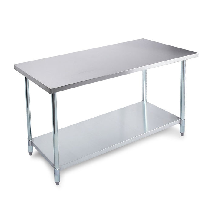 PWTS Series Stainless Steel Worktable with Stainless Steel Undershelf