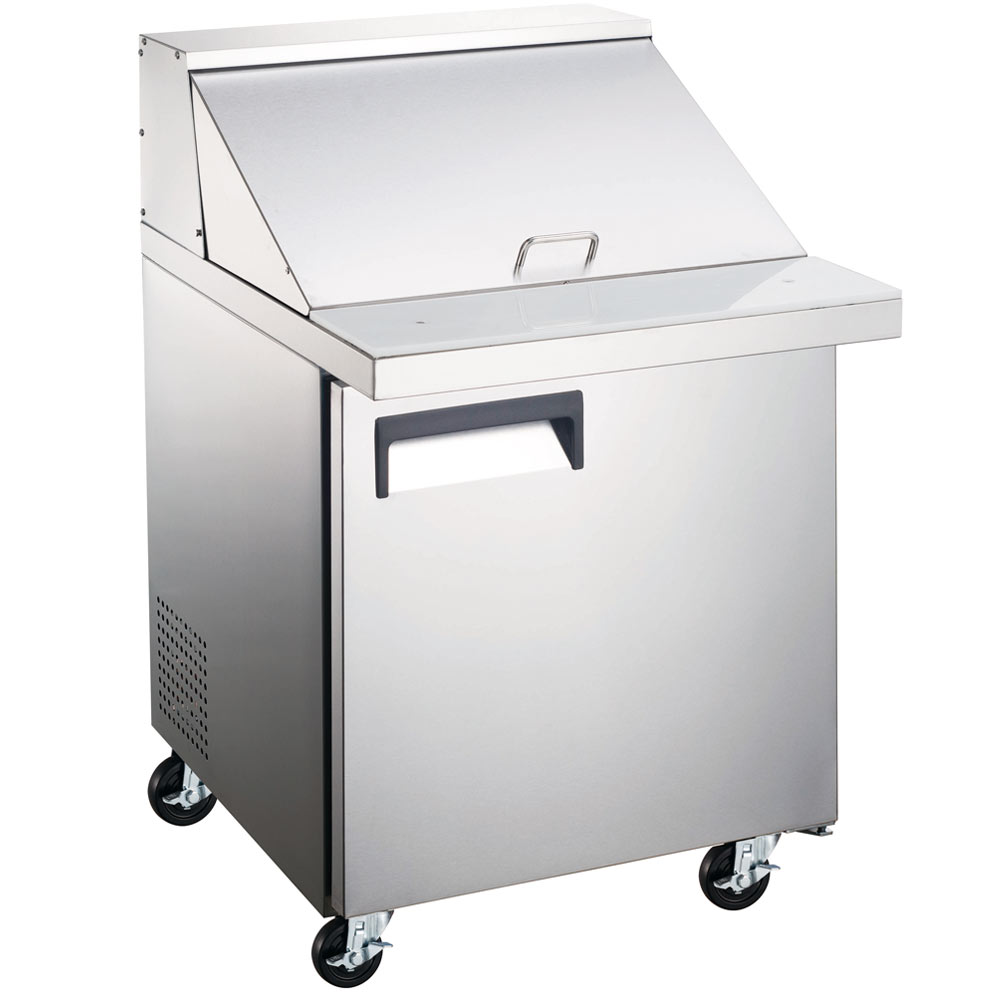 SMP27 27" One Door Mega Top Bain Marie Sandwich Prep Refrigerator 9