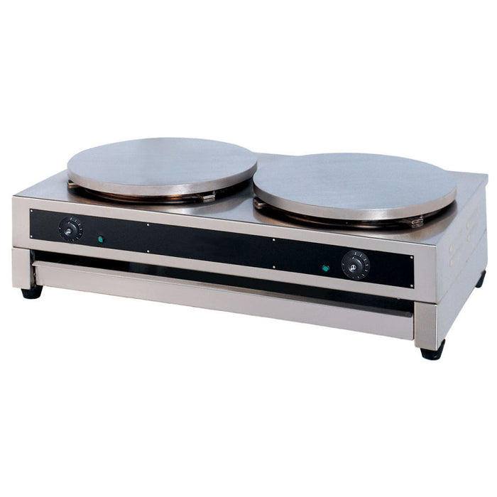 16" Electric Dual Cast Iron Crepe Maker, 240V