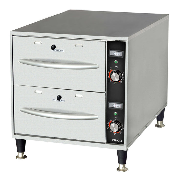 DW2N Double Narrow Freestanding Stainless Steel Drawer Warmer- 900W, 120V