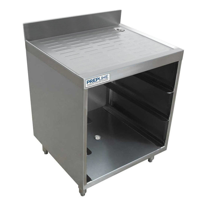 24" Stainless Steel Glass Rack Storage Unit with Corrugated Work Top