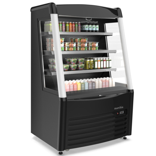 MDS390 36" Open Refrigerated Merchandiser Grab and Go Display Case - Black