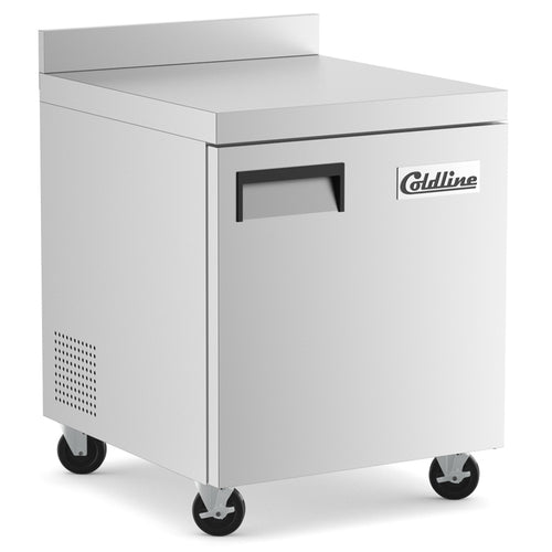 UC-27R-BS 27” Undercounter Work Top Refrigerator with 4” Backsplash