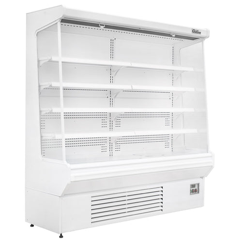 SOC-76-W 76" White High Profile Refrigerated Self-Serve Display Merchandiser