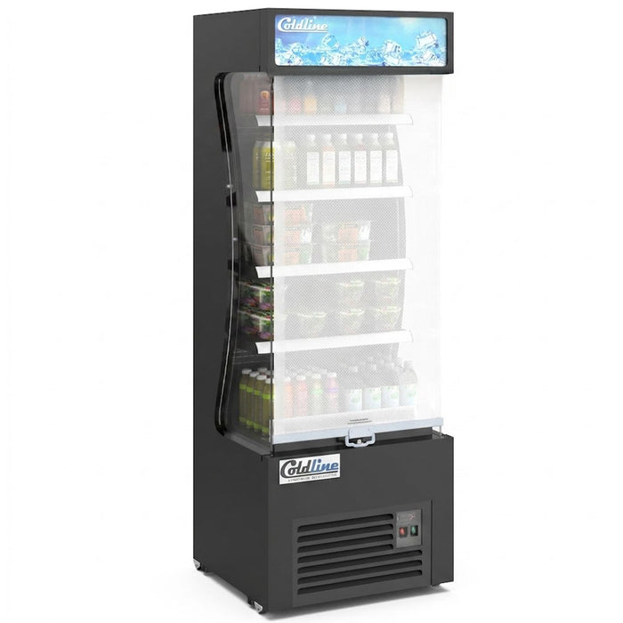 AOC-28-B 28" Black High Profile Refrigerated Self-Serve Display Merchandiser