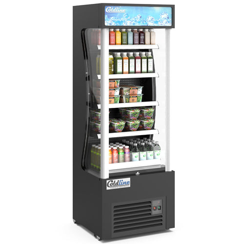 AOC-28-B 28" Black High Profile Refrigerated Self-Serve Display Merchandiser