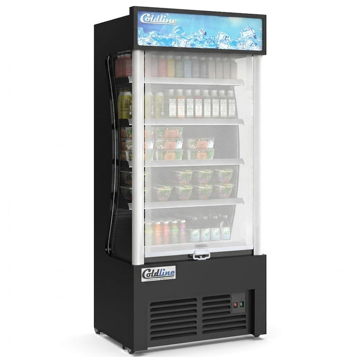 AOC-36-B 36" Black High Profile Refrigerated Self-Serve Display Merchandiser