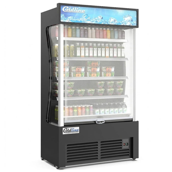 Coldline AOC-46-B 46" Black High Profile Refrigerated Self-Serve Display Merchandiser