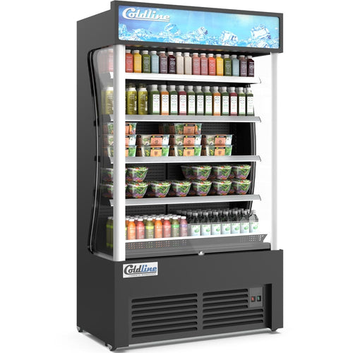 Coldline AOC-46-B 46" Black High Profile Refrigerated Self-Serve Display Merchandiser