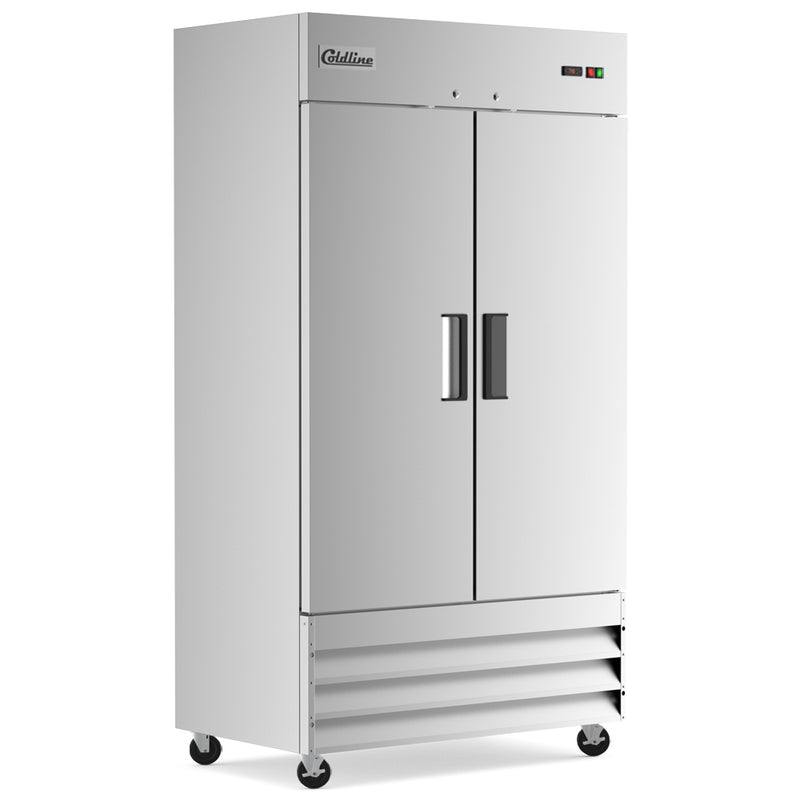 C35R 40" Double Solid Door Reach-In Refrigerator - 28 cu.ft.