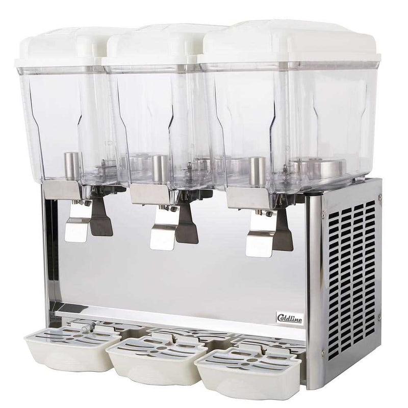 CBD-3 Triple 3 Gallon Bowl Refrigerated Beverage Dispenser with Stirring System