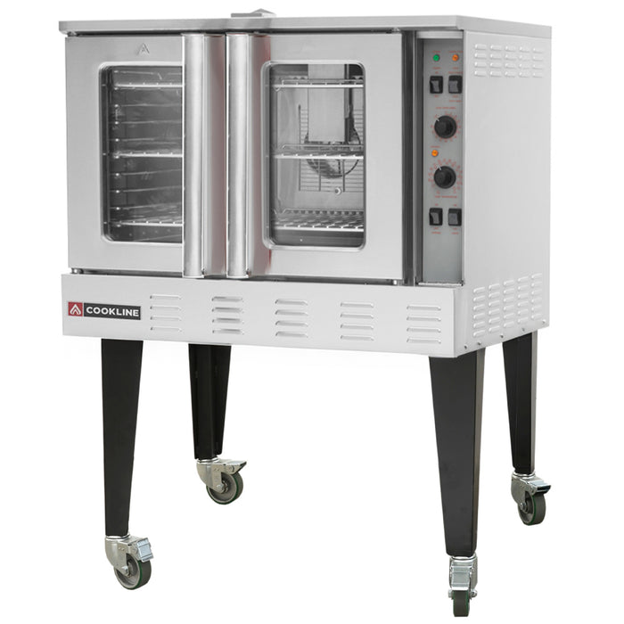 CC80-SGL Deep Depth Single Deck Full Size Gas Convection Oven - 60,000 BTU