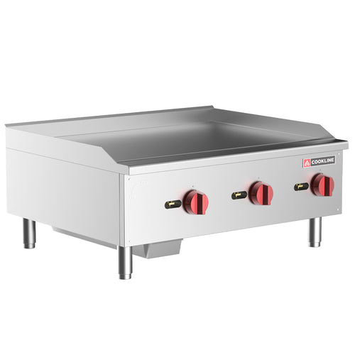 CGG-36T-HD 36" Commercial Countertop Gas Griddle with Thermostatic Controls - 90,000 BTU