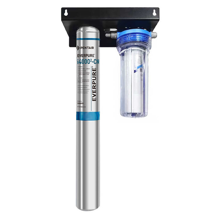 Coldline Single Water Filter Everpure i40002 Water Filtration System with Pre-Filter - 0.5 Micron and 1.67 GPM