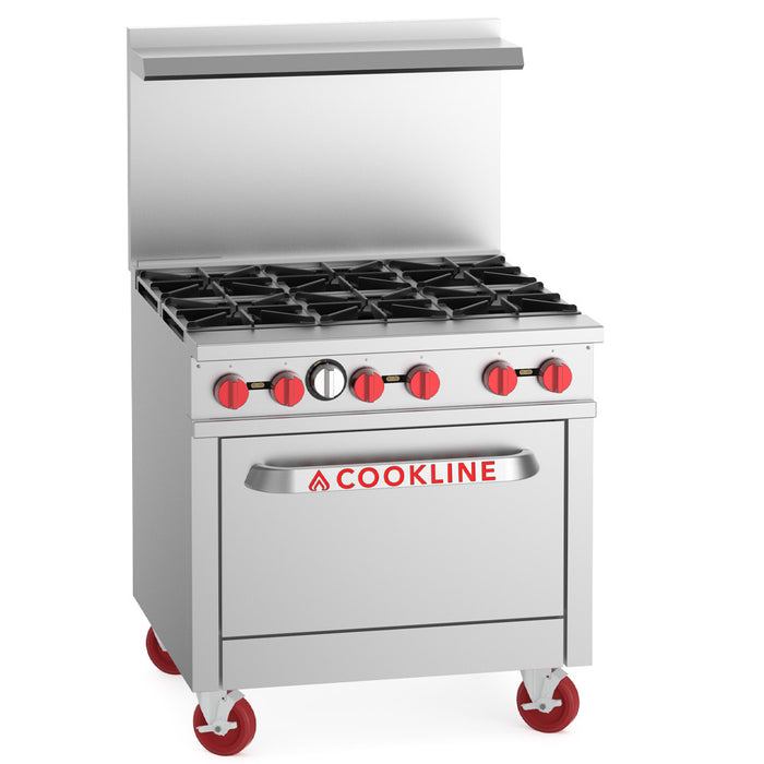 CR36-6-LP 36" 6 Burner Liquid Propane Range with Oven