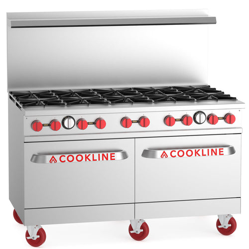 CR60-10-NG 60" 10 Burner Natural Gas Range with 2 Ovens