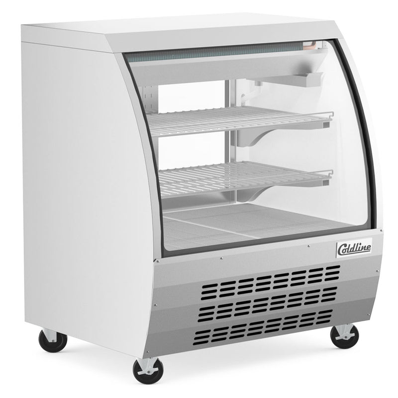 DC36-SS 36" Stainless Steel Curved Glass Refrigerated Deli Display Case