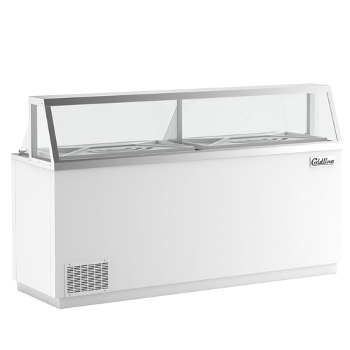 DIP-88 89" Ice Cream Dipping Cabinet Freezer | (16) Tub Capacity