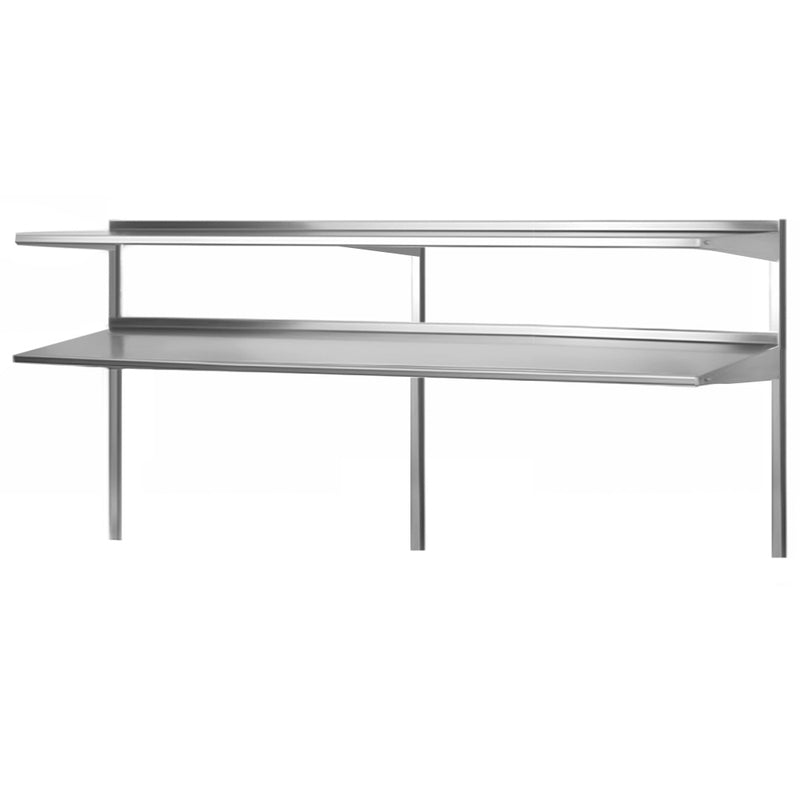 PDOS-92P Stainless Steel Double Overshelf - 14" x 92"