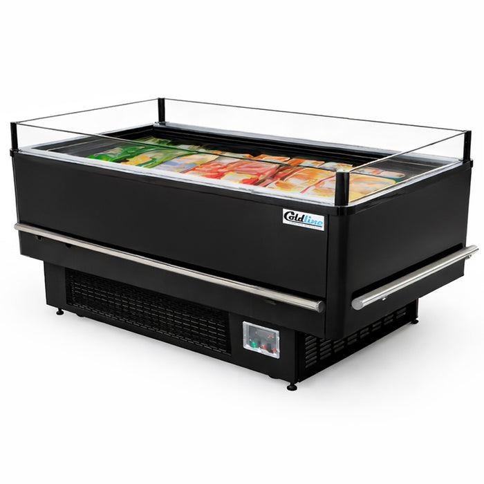 ISLAND-DT60 62" Open Air Dual Temperature Refrigerator and Freezer Island Merchandiser