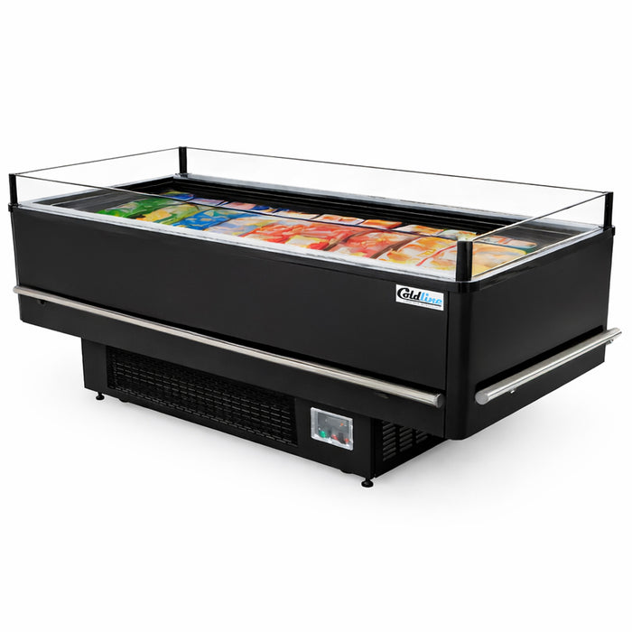 ISLAND-DT80 82" Open Air Dual Temperature Refrigerator and Freezer Island Merchandiser
