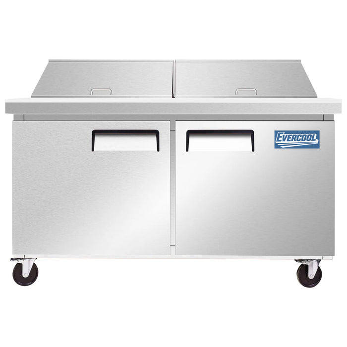 Evercool EMP60 60" Mega Top Refrigerated Sandwich Prep Table with Cutting Board and 24 Food Pans (Copy)