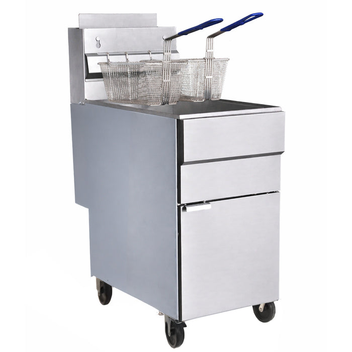 Prepline ENFF400N Commercial 50 lb Natural Gas Deep Fryer - 120,000 BTU