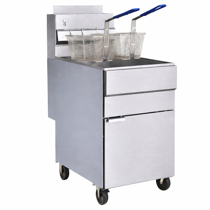Prepline ENFF518N Commercial 75 lb Natural Gas Deep Fryer - 150,000 BTU