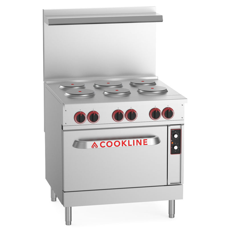 Cookline ER36-240 36" Electric Range with 6 Burners, 240V