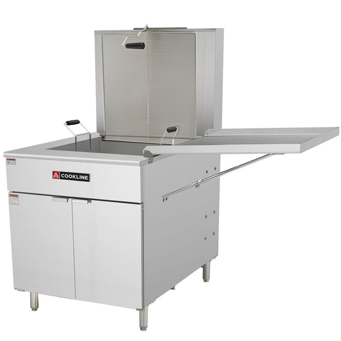 DOF-125 Commercial 125 lb. Gas Flat Bottom Donut Fryer - 90,000 BTU