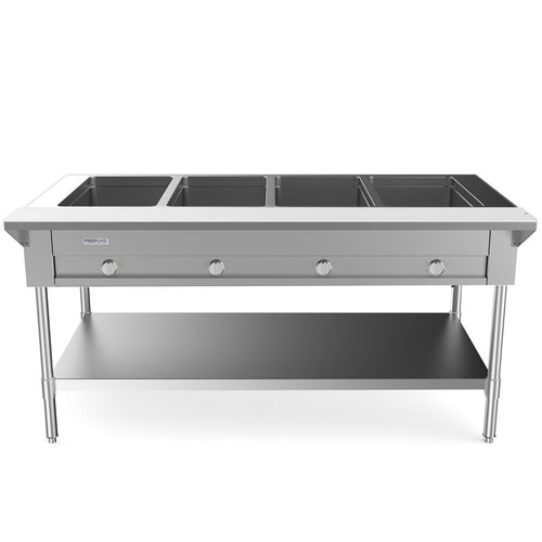 GST60-4O 60" Four Well Gas Hot Food Steam Table with Undershelf