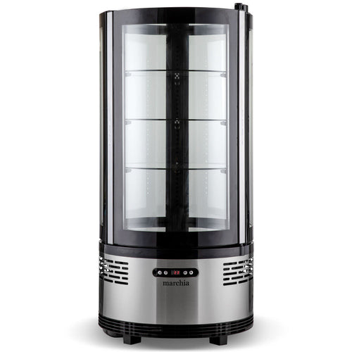 MVSR100 Countertop Refrigerated Vertical Curved Glass Cake Display Case