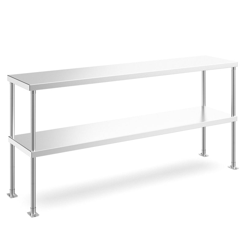 PDOS-1872 18"W x 72"L Stainless Steel Double Tier Overshelf