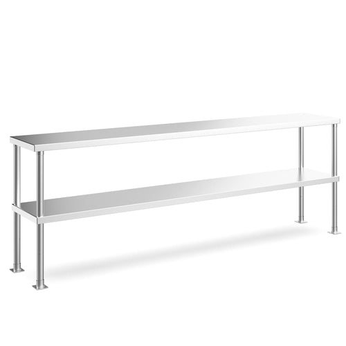 PDOS-1470 14"W x 70"L Stainless Steel Double Tier Overshelf
