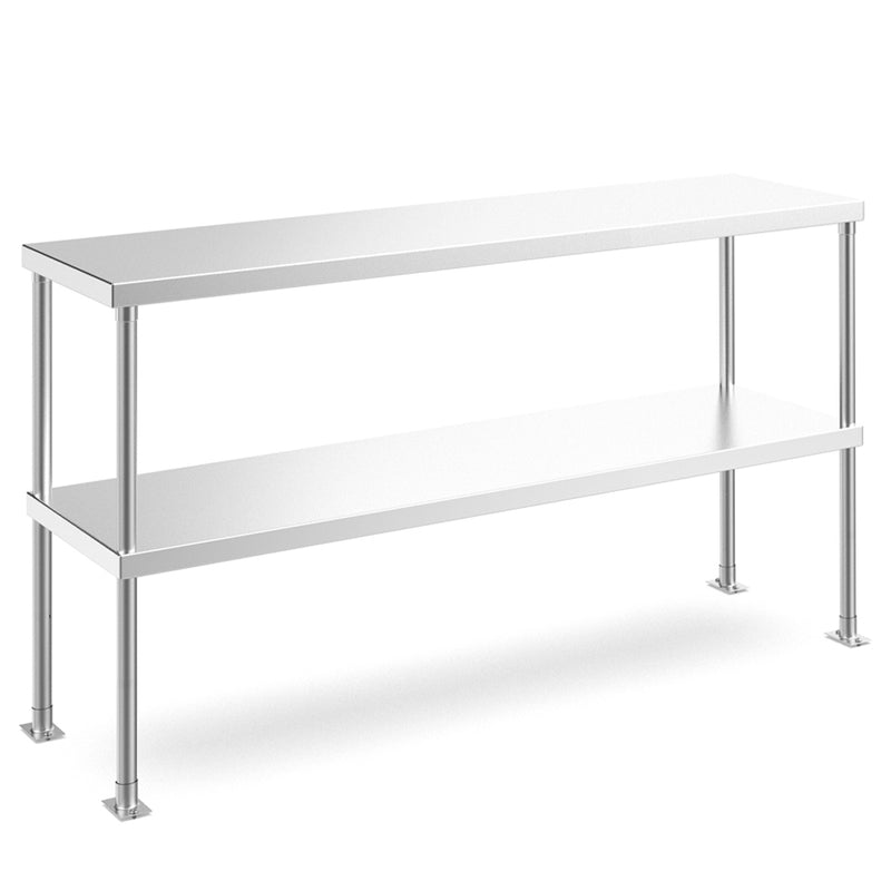 PDOS-1848 18"W x 48"L Stainless Steel Double Tier Overshelf
