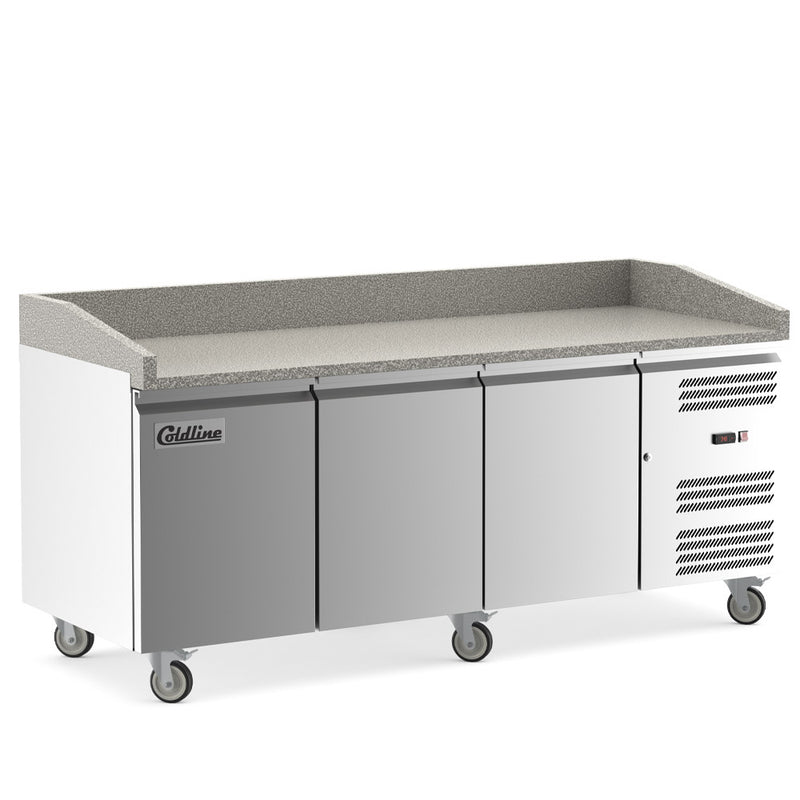 PDR-80 80" Refrigerated Pizza Prep with Marble Top