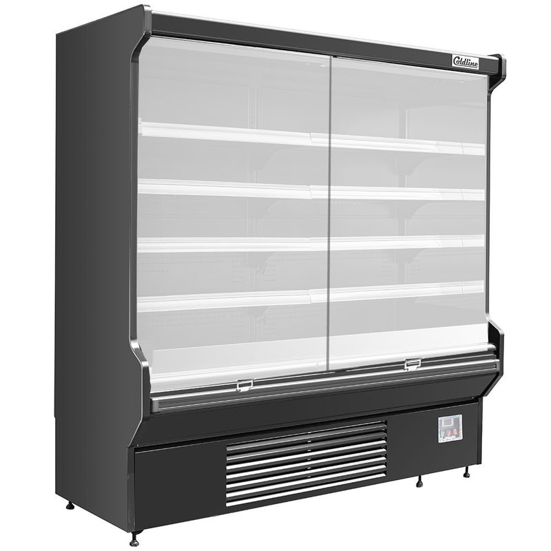 Coldline SOCD-76-B 76" Black Deep High Profile Refrigerated Self-Serve Display Merchandiser