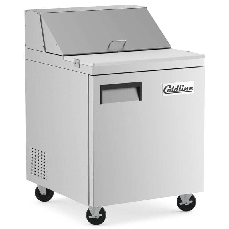 SP27 27" Bain Marie Sandwich Prep Table - 6 Pans