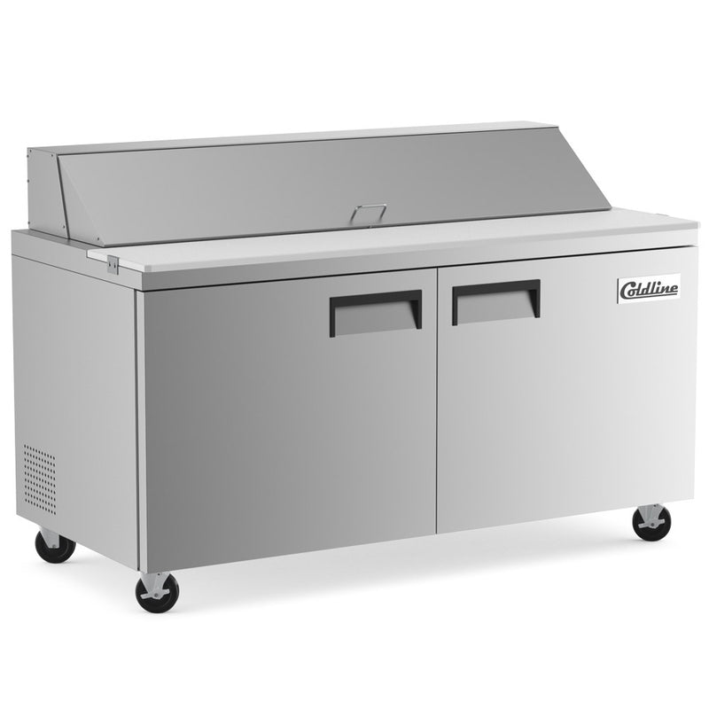 SP60 60" Bain Marie Sandwich Prep Table - 16 Pans