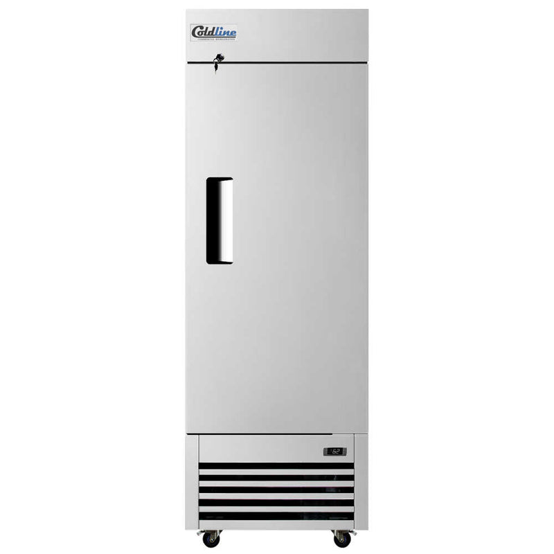 Coldline T-1RE 27" Solid Door Commercial Reach-In Refrigerator - Stainless Steel