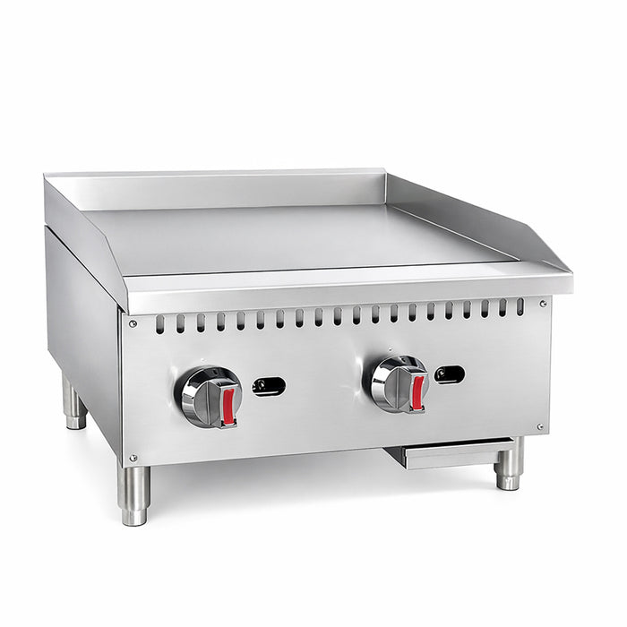 Prepline ENCTGM-24-N/L 24" Commercial Countertop Gas Griddle with Manual Controls - 60,000 BTU
